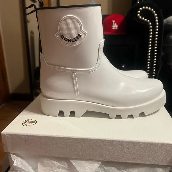 Moncler Leather White Ginette Boots EU42 (sz 9) 0400014132251_WHITE?wid=600&  main image 2